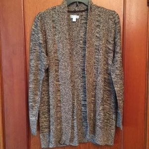 Brown heathered cardigan, M